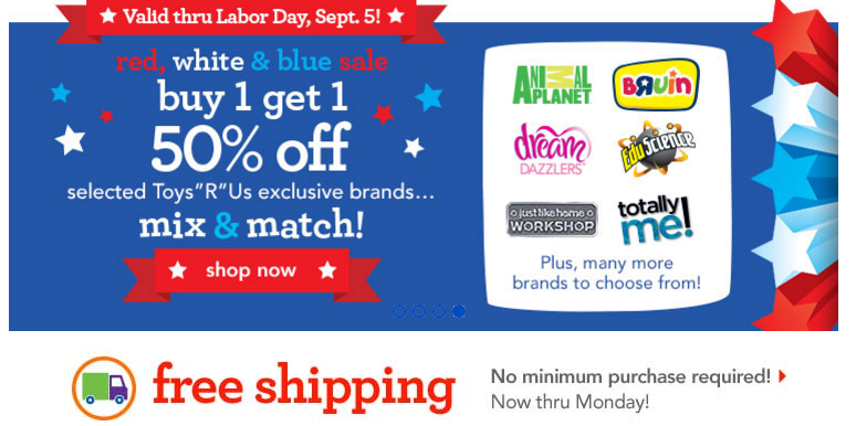 FREE Shipping at Toys R Us- No Minimum! Clearance Items Start at Only $0.98 Shipped!