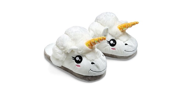 ThinkGeek Plush Unicorn Slippers – $6.89 + FREE Shipping!