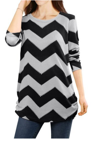 Women’s Allegra K Zig Zag Loose Knitted Tunic Shirt Starting at Only $12.34 Shipped!