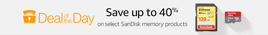 Up to 40% off select SanDisk memory products – Prices start at $12.99!