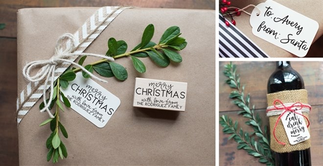 Personalized Christmas Stamp & Tag Set – Just $14.99!