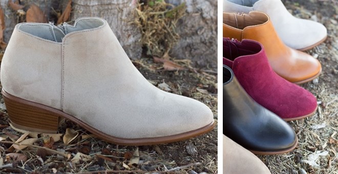 Basic Ankle Booties – 9 Color Options – Just $25.99!