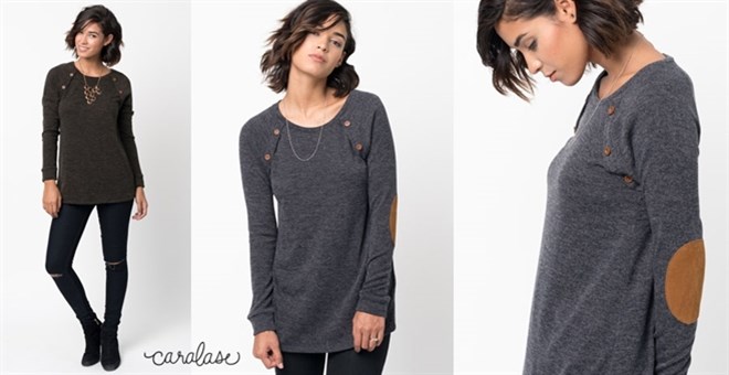 Button Raglan Knit Pullover – Just $23.99!