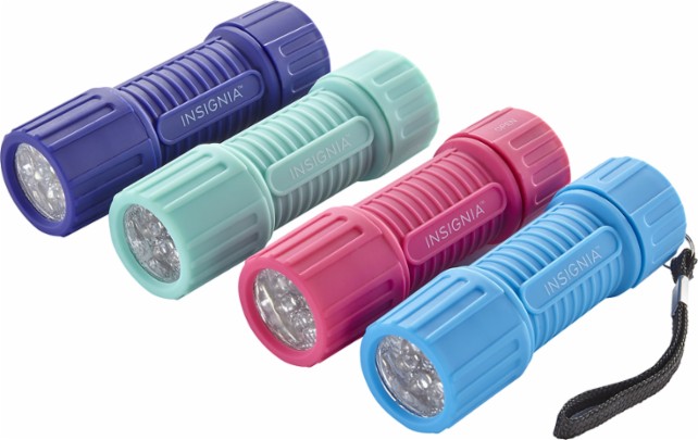 Insignia LED Flashlights 4-Pack – Just $4.49! Batteries Included! Free Shipping!