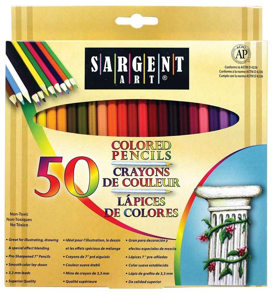 Sargent Art Premium Coloring Pencils, Pack of 50 Assorted Colors – Just $7.95!