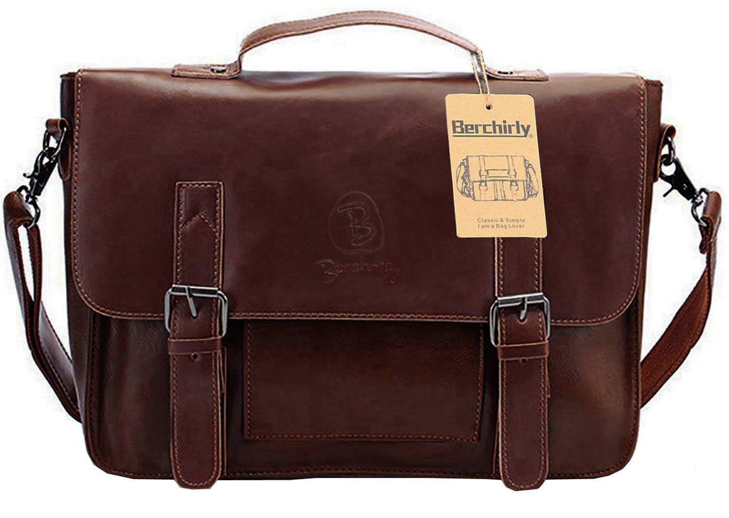 Vintage PU Leather Shoulder Messenger Bag – Holds Laptop – Just $27.69!