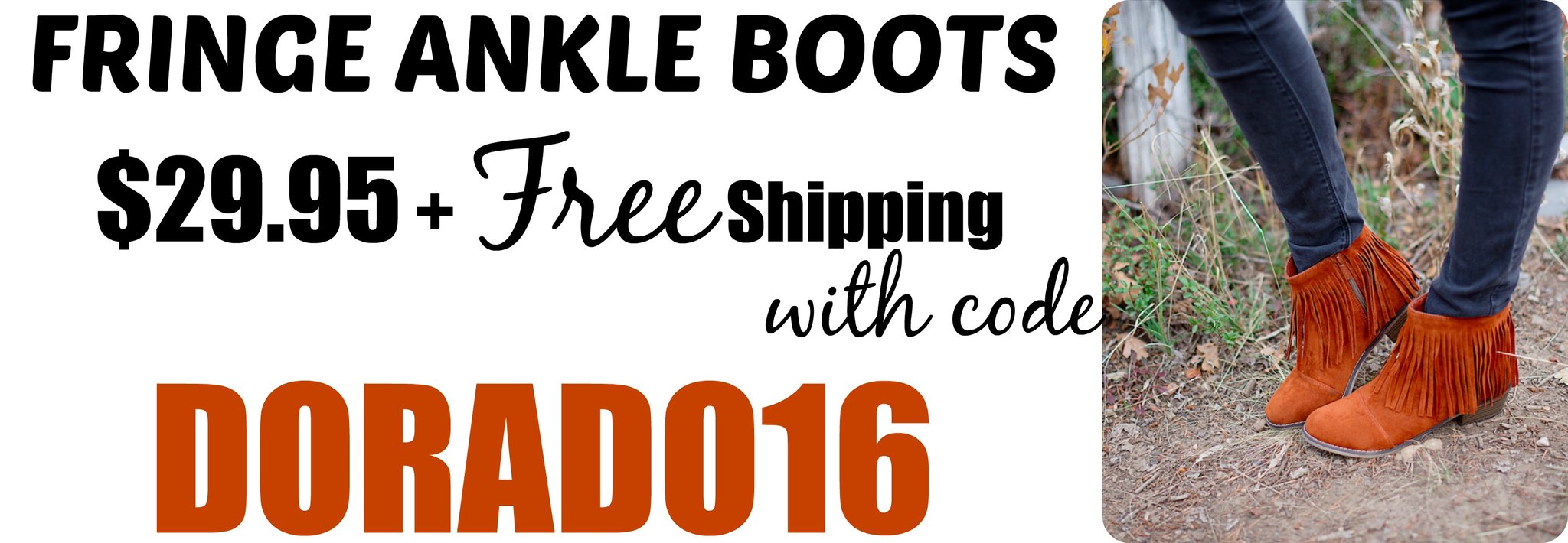 Style Steals – Fringe Ankle Boots – Just $29.95! Free shipping!