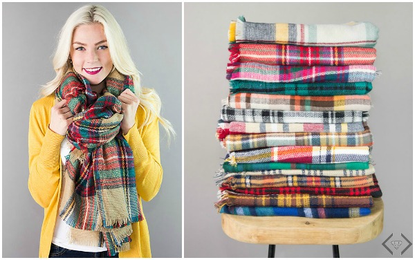 Berlin Plaid Blanket Scarves Only $12.95 Shipped! LOTS of Colors!!