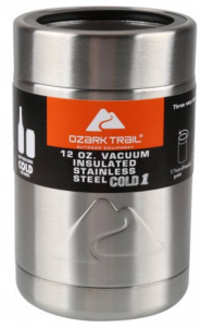 Ozark Trail- 12 ounce Vacuum Insulated Stainless Steel Can Cooler $7.74!