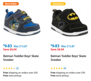 Toddler Boys Batman Skate Sneakers Just $9.83!