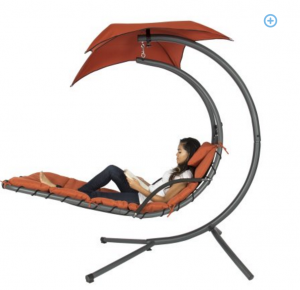 Hanging Chaise Lounger Chair Porch Swing Hammock With Canopy $139.94!