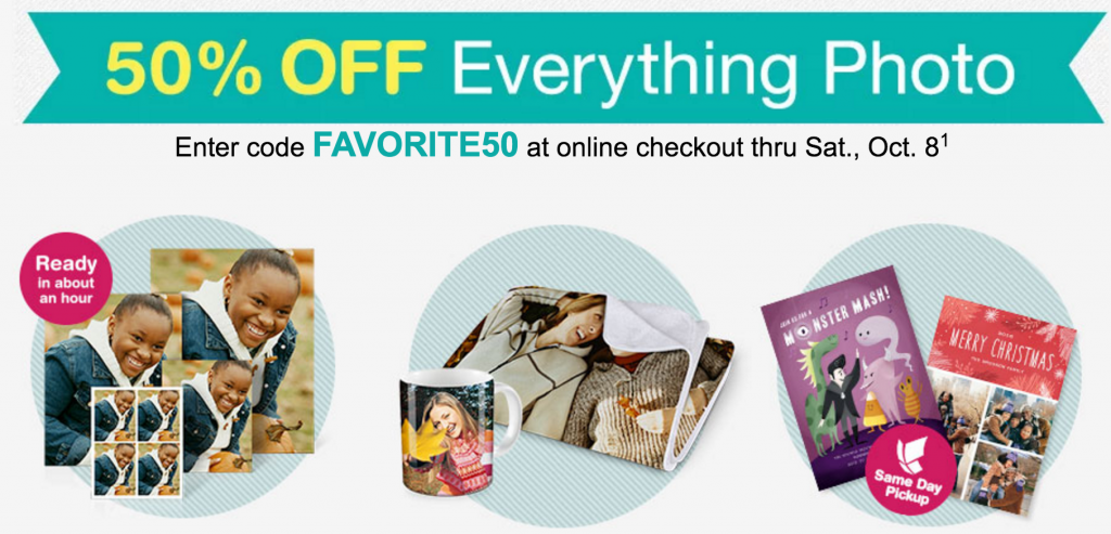 50% Off Everything At Walgreens Photo Today Only!