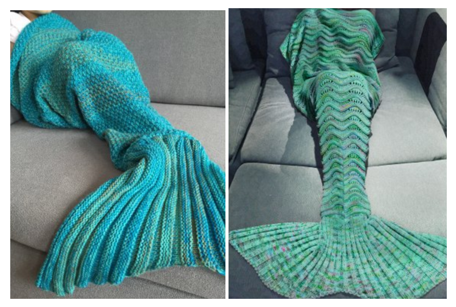 Knit Mermaid Tail Blankets For Kids Just $8.99 & Adults Just $14.99 On GearBest!