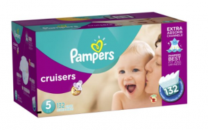 Pampers Cruisers Diapers Economy Plus Pack Size 5 $24.23! Just $0.18 Per Diaper!