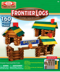 Ideal 160 Piece Frontier Logs Classic Wood Building Set $25.93!