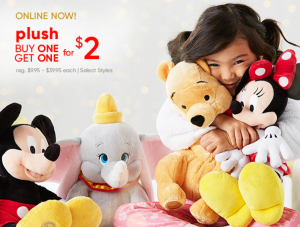 The Disney Store: Buy One Plush Get One For $2.00, Mini Tsum Tsum Buy One Get One FREE, Up To 50% Off Halloween!