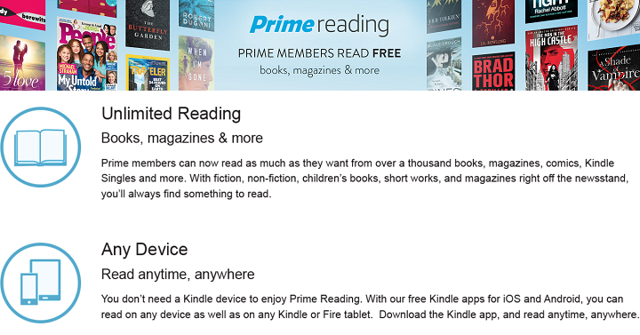 Introducing Prime Reading – The Newest Benefit for Prime Members