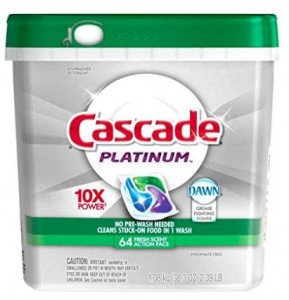 Amazon Prime Members: Cascade Platinum ActionPacs Dishwasher Detergent Fresh Scent (64 Count) Only $11.92!