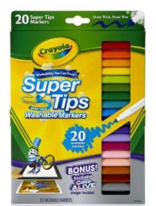 Amazon: Crayola 20 Ct Super Tips Washable Markers Only $2.79!