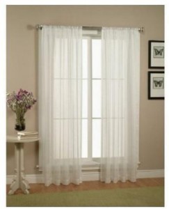 Amazon: Elegant Comfort 2-Piece Solid White Sheer Window Curtains Only $4.99 Shipped!