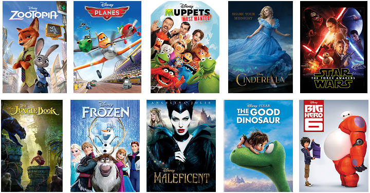HOT! Take 30% off $15 or more at Hollar = Disney Movies for Only $1.40 Each! (Choose from: The New Jungle Book, Zootopia, Star Wars, and More!)