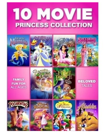 10 Movie Princess Collection Only $3.29! Or Grab Little Cars 8 Movie Collection Only $3.40!