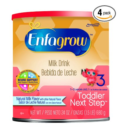 Prime Members: Enfagrow Next Step Natural Milk Powder Can, 24 Ounce Pack of 4 Only $13.23 Shipped PER CAN!