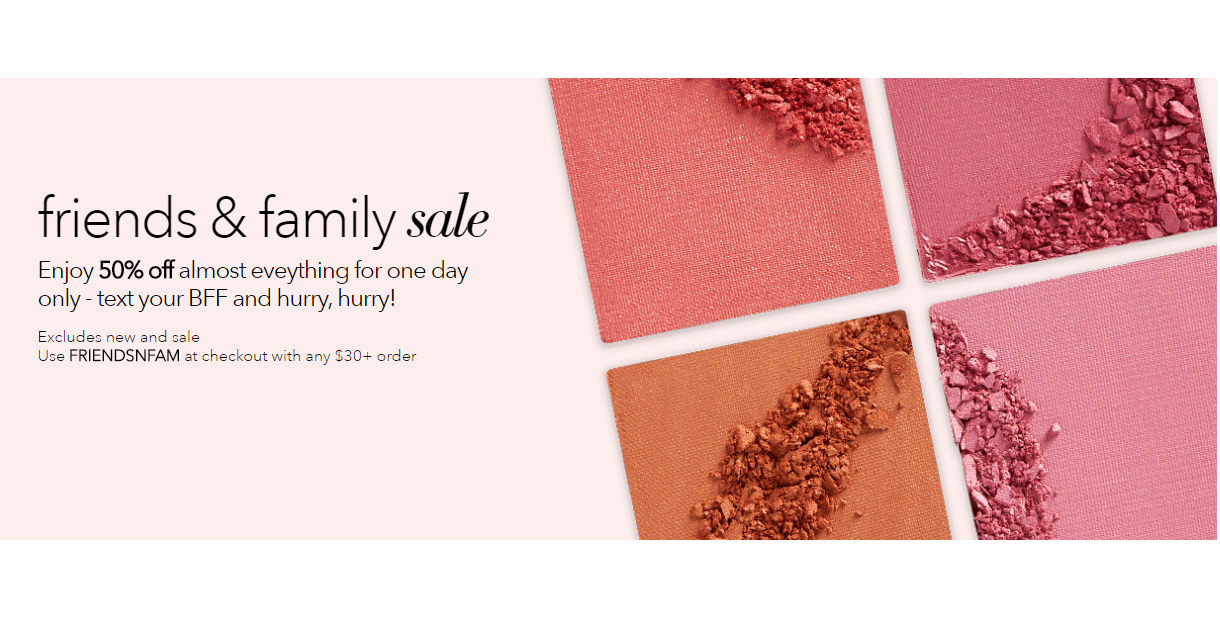 e.l.f. Cosmetics Friends & Family Sale! Save 50% Off Almost Everything + FREE Shipping on Your $25 Order!