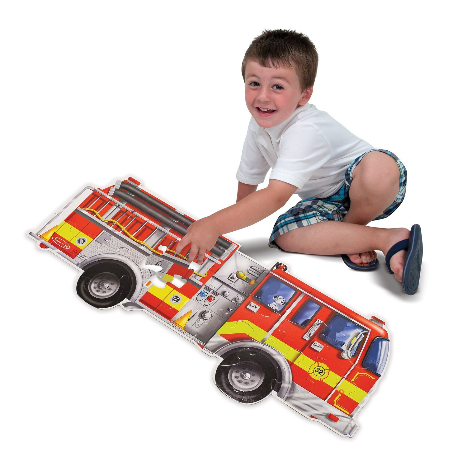 Melissa & Doug Giant Fire Truck Floor Puzzle Only $6.99 on Amazon! (Add-On Item)