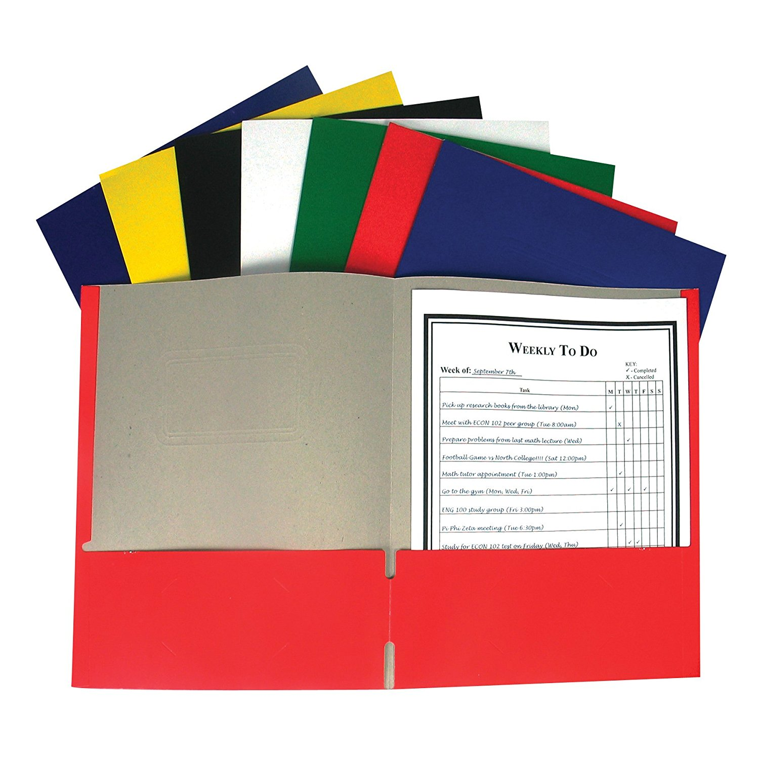 Two-Pocket Paper Portfolio 100 Folders Assorted Colors Only $11.32! Grab for The Whole Class!