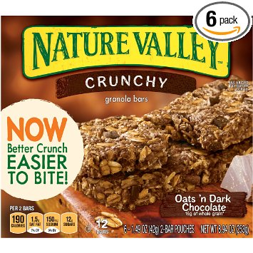 Nature Valley Crunchy Granola Bars, Oats and Dark Chocolate 6 Count Only $1.62/Box Shipped!