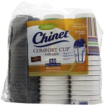 Chinet Comfort Cup (16oz) 50 Count Cups & Lids Only $6.23 on Amazon! (Add-On Item)