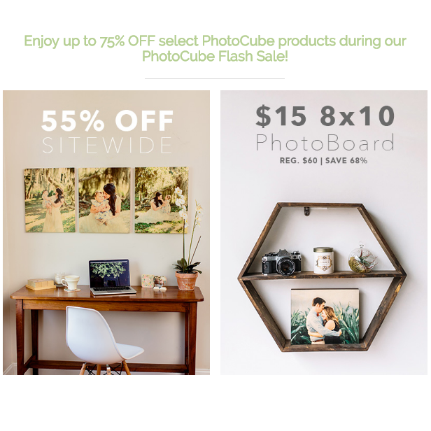 PhotoBarn Flash Sale! Save Up to 75% Off Select PhotoCube Products + FREE Shipping!