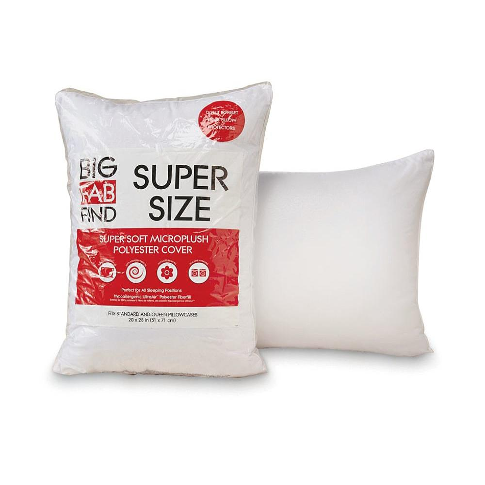 Big Fab Find Supersize Jumbo Fiber Pillow Only $4.99 Each!