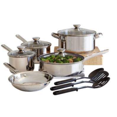 Cooks 12 Piece Stainless Steel Cookware Set Only $27.49 After Main In Rebate!