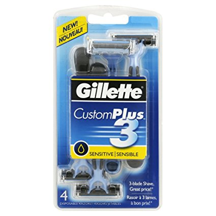 Save $3.00 Off Select Gillette Razors! Get The Gillette Customplus 4 Count Razors For Only $2.69 Shipped!