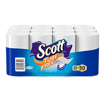 STOCK UP PRICE! Scott Tube Free Toilet Paper 24 Count Only $8.49 Shipped! (That’s $.17/Regular Roll!)