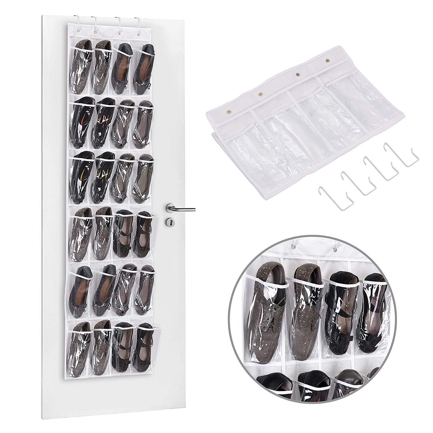 Prime Members: Over the Door Shoe Organizer (With 24 Pockets) Only $3.49 Shipped!