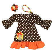 Girls Thanksgiving Party Polka Dot Dress, Hairband & Necklace Only $19.99 Shipped!