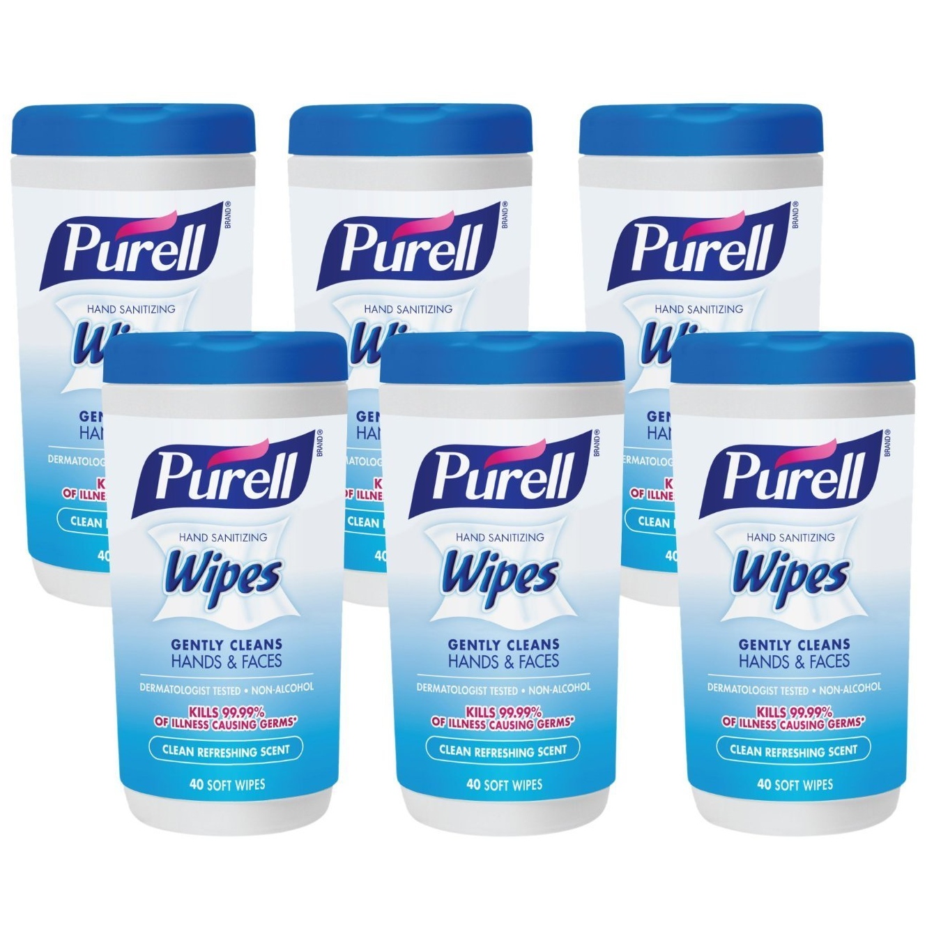Amazon: Purrell Hand Sanitizing Wipes, Clean Refreshing Scent, 40 Count Canister (Pack of 6) Just $11.38!