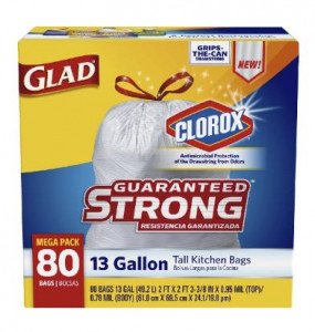 Amazon: Glad Tall Kitchen Bags with Antimicrobial Protection, 13 Gallon (80 Count) Only $10.49!