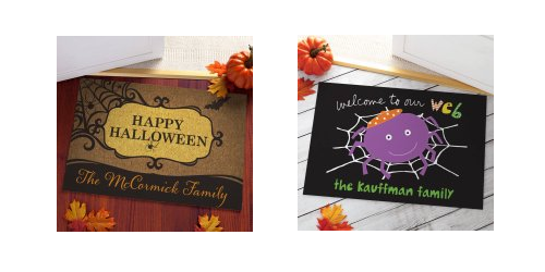 How CUTE!! Personalized Halloween Doormats Only $14.96 + FREE Pickup!
