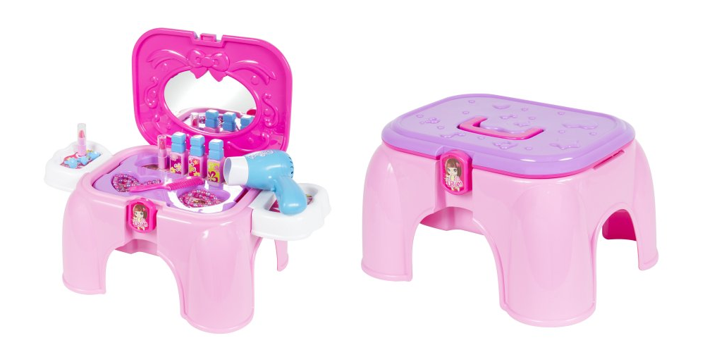 Folding Toy Vanity Playset With Working Hair Dryer Just $19.98! (Reg $54.95)