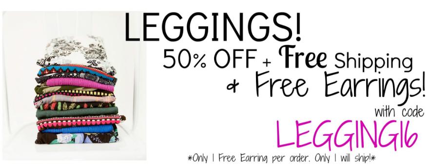 Cents of Style: Save 50% off Leggings! Plus, Score FREE Shipping and a FREE Pair of Earrings!