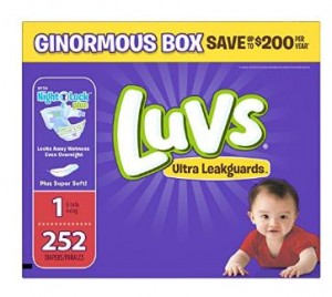 Amazon: Luvs Ultra Leakguards Diapers, Size 1 (252 Count) Only $21.62!