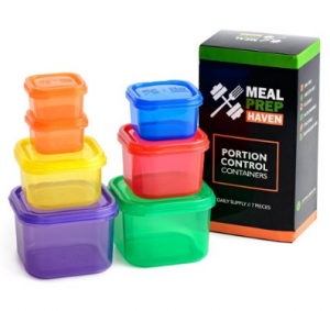 Meal Prep Haven 7 Piece Multi-Colored Container Kit – $6.85