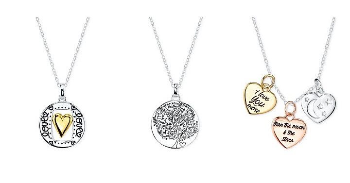Macy’s: Take an Extra 15% off Jewelry = Popular Love Heart Sterling Silver and Gold Necklaces Only $21.25! (Reg. $100)