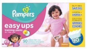 Amazon: Pampers Girls Easy Ups Training Underwear, 3T-4T (90 Count) Only $22.25!