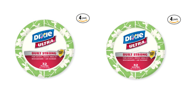 Dixie Ultra Disposable Plates, 8 1/2 Inch, 32 Count (Pack of 4) Only $7.37 Shipped! That’s Only $1.84 Per 32 pack!