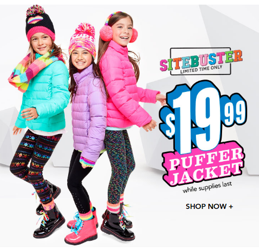 The Children’s Place: Take up to 60% off Site Wide + FREE Shipping! Puffer Jackets Only $19.99 Shipped! (Reg. $49.95)